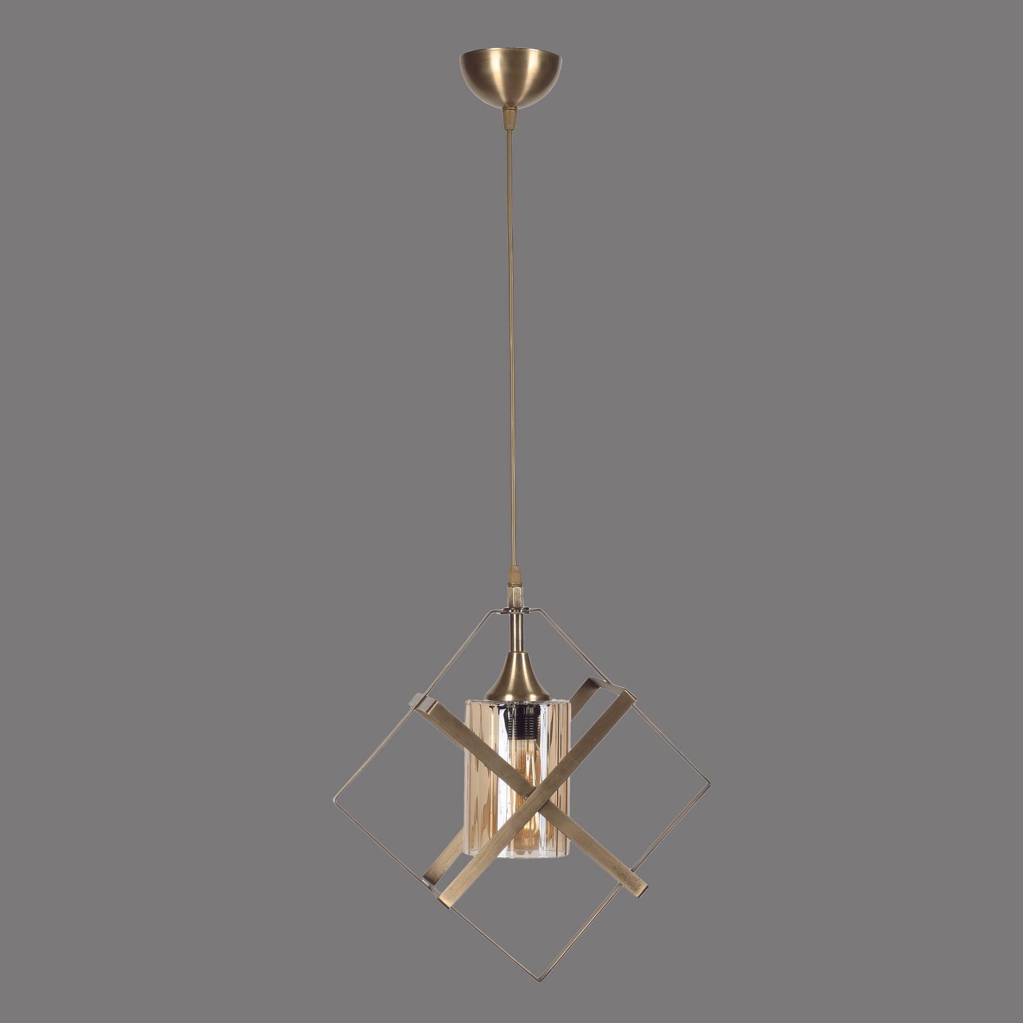 Candeeiro de Teto – 70 cm altura – Multicolorido – Metal e vidro