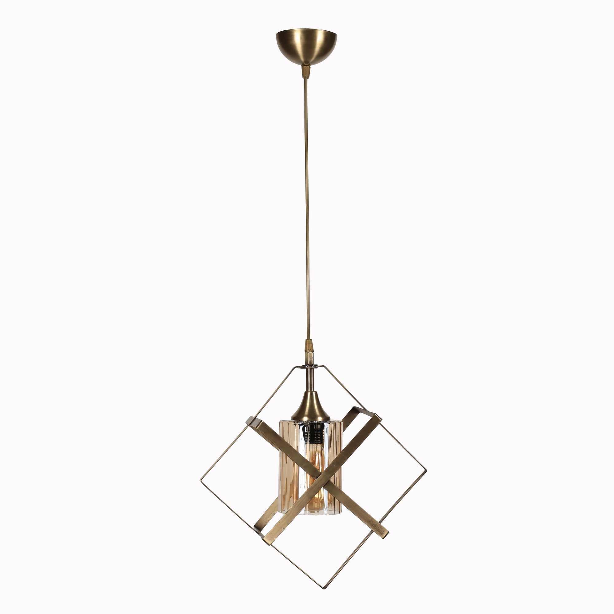 Candeeiro de Teto – 70 cm altura – Multicolorido – Metal e vidro