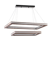 Candeeiro de Teto – 70 x 45 cm, 50 x 30 cm, 80 cm – Noz – Metal