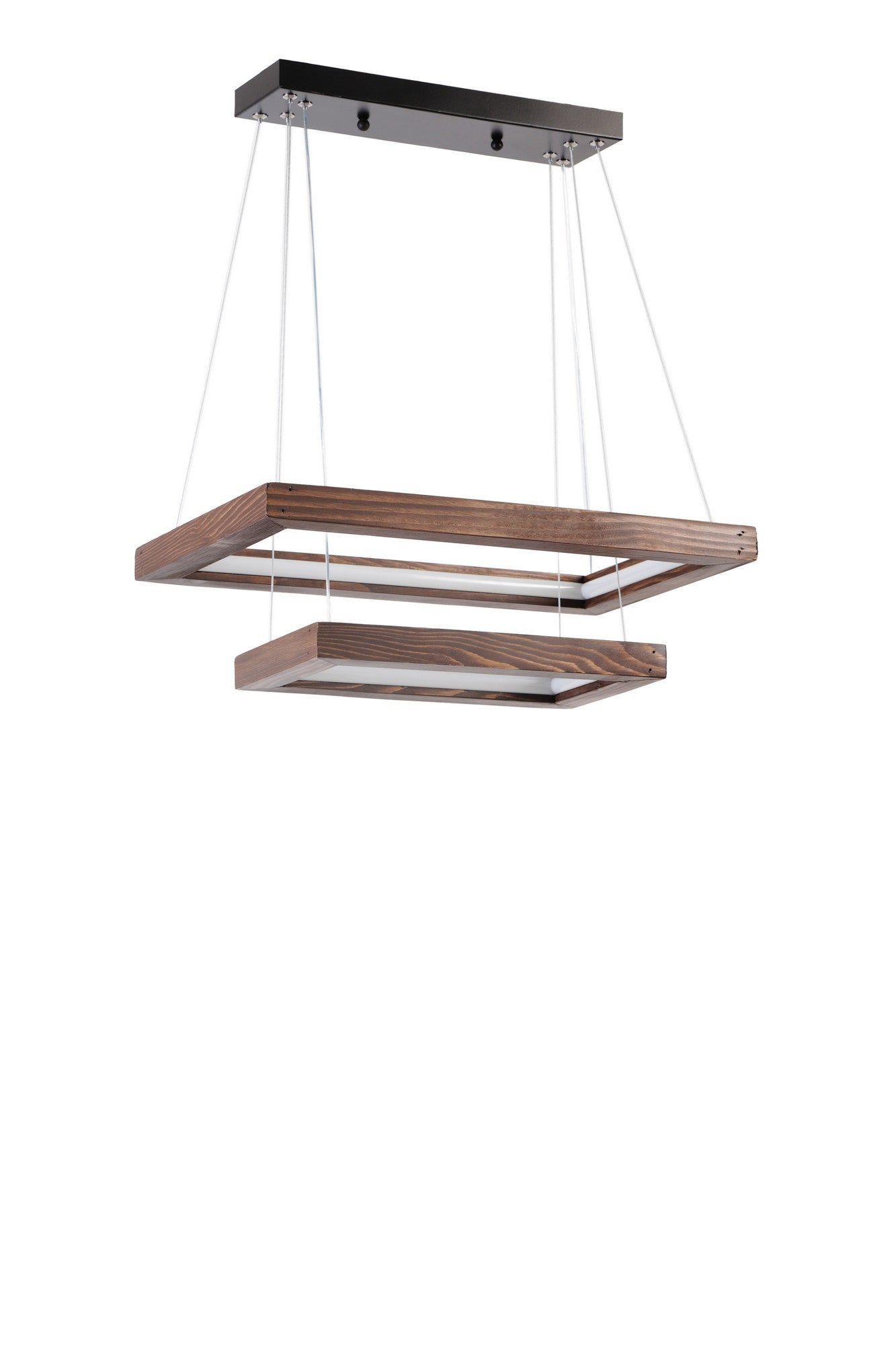 Candeeiro de Teto – 70 x 45 cm – Nogueira – Metal