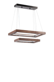 Candeeiro de Teto – 70 x 45 cm – Nogueira – Metal