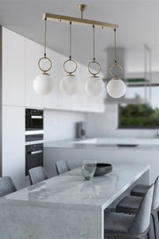 Candeeiro de Teto – 65 cm – Branco – Metal