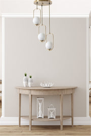 Candeeiro de Teto – 70 cm de altura – branco e cobre – 100% metal