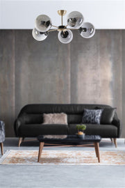 Candeeiro de Teto Escandinavo – 60 cm de Diâmetro – Cobre e Fumê – 100% Metal