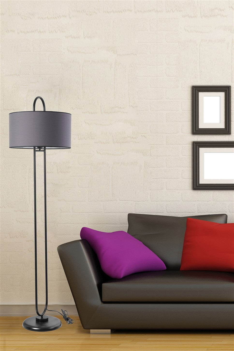 Candeeiro de Pé – 170 cm – Cinza Escuro – Metal