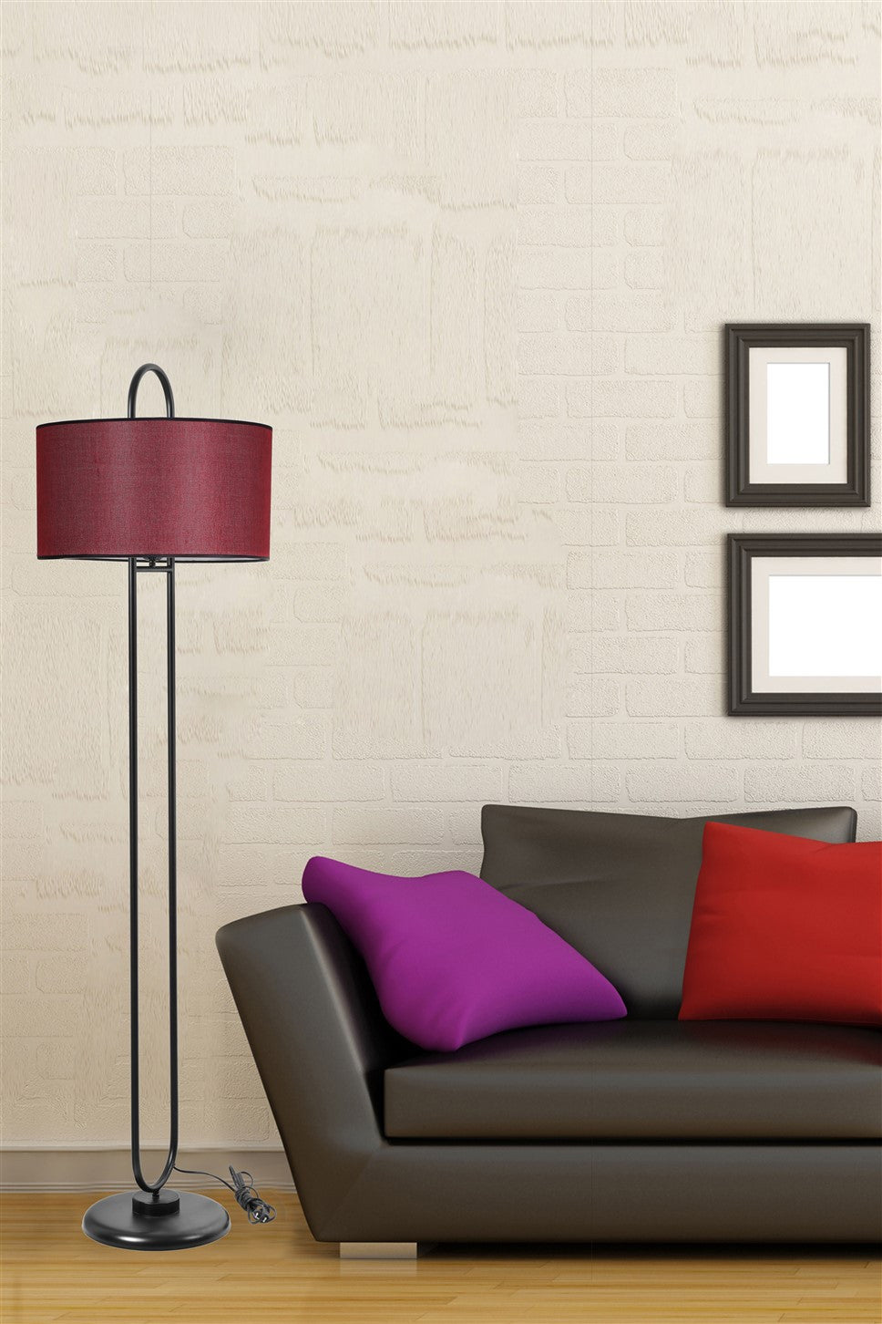 Candeeiro de Pé – 170 cm – Vermelho Clarete – Metal