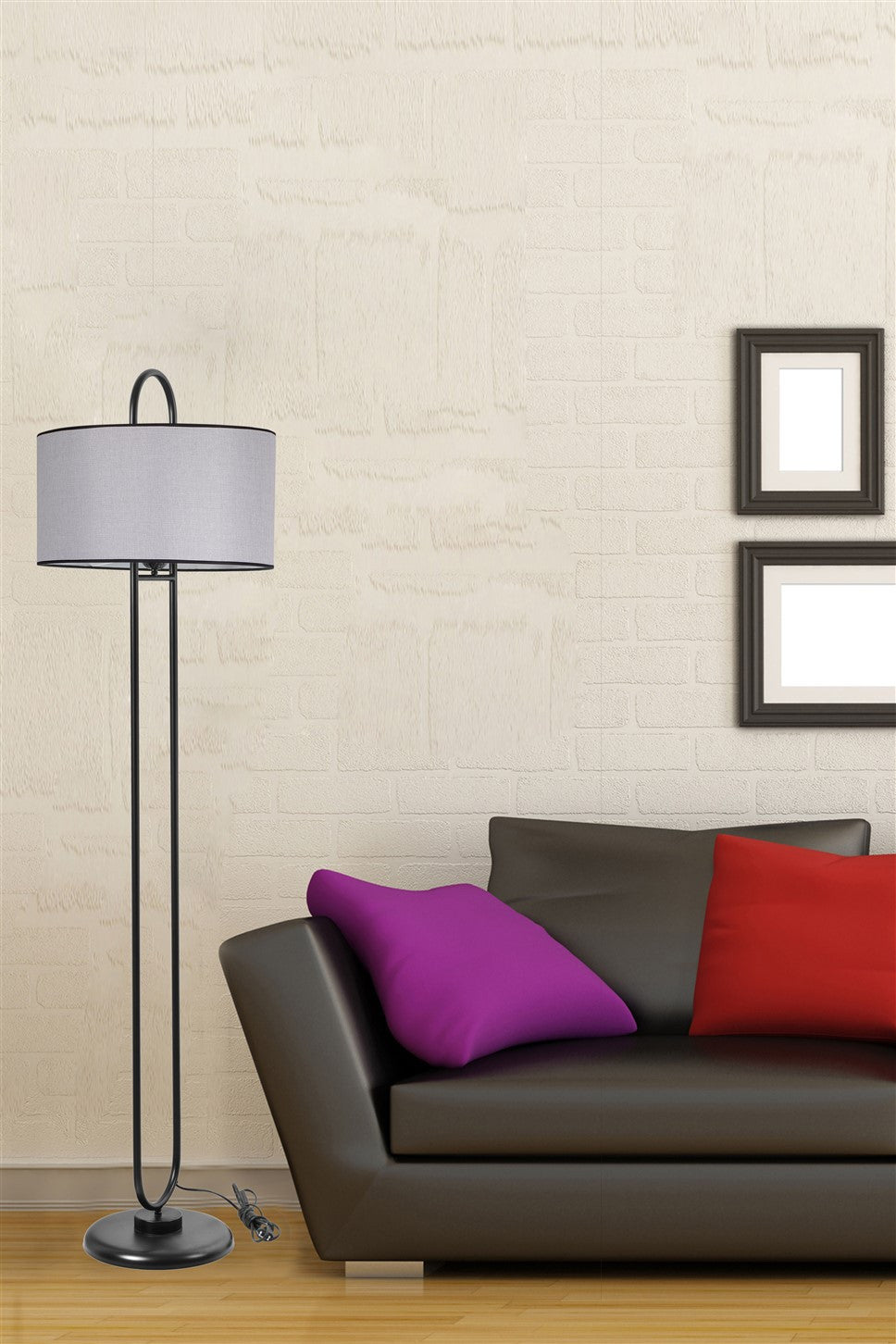 Candeeiro de Pé – 170 cm – Cinza – Metal