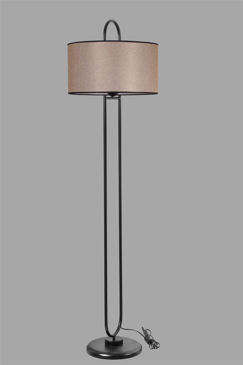Candeeiro de Pé – 170 cm – Bege, Preto, Bronze – Metal