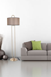 Candeeiro de Pé – 170 cm – Bege, Preto, Bronze – Metal