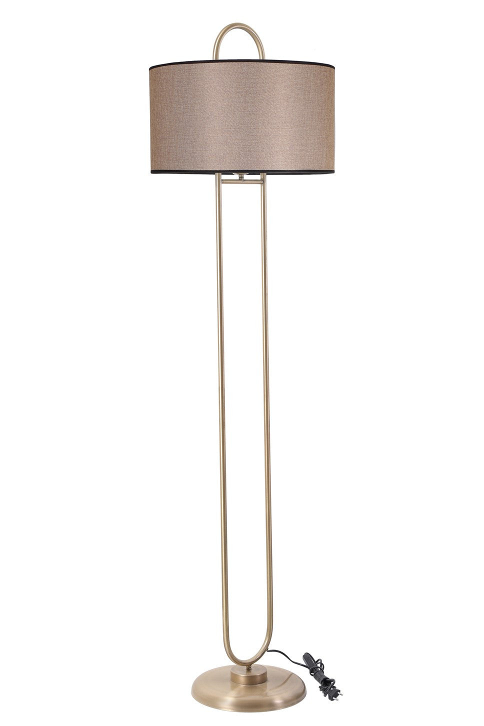 Candeeiro de Pé – 170 cm – Bege, Preto, Bronze – Metal