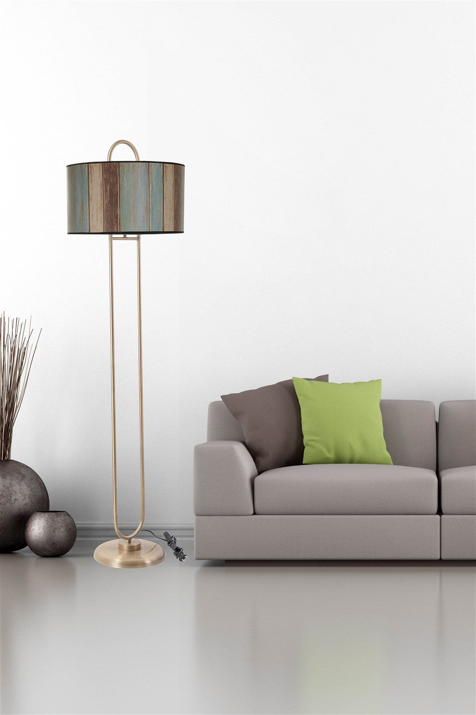 Candeeiro de Pé – 170 cm – Multicolorido – Metal