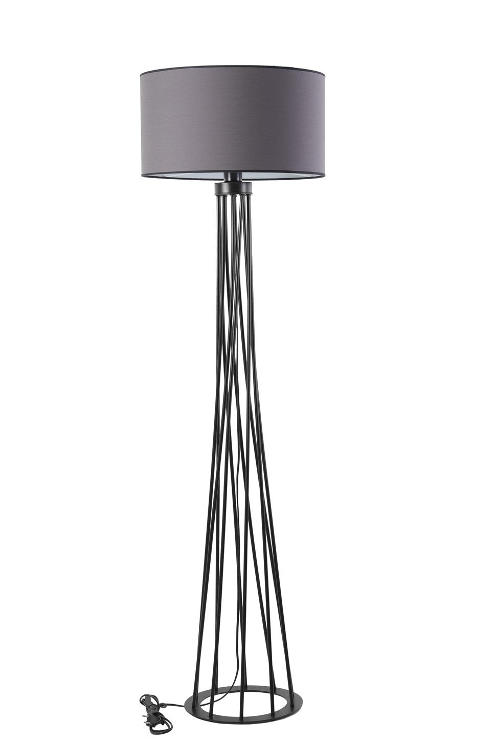 Candeeiro de Pé – 160 cm – Cinza escuro – Metal