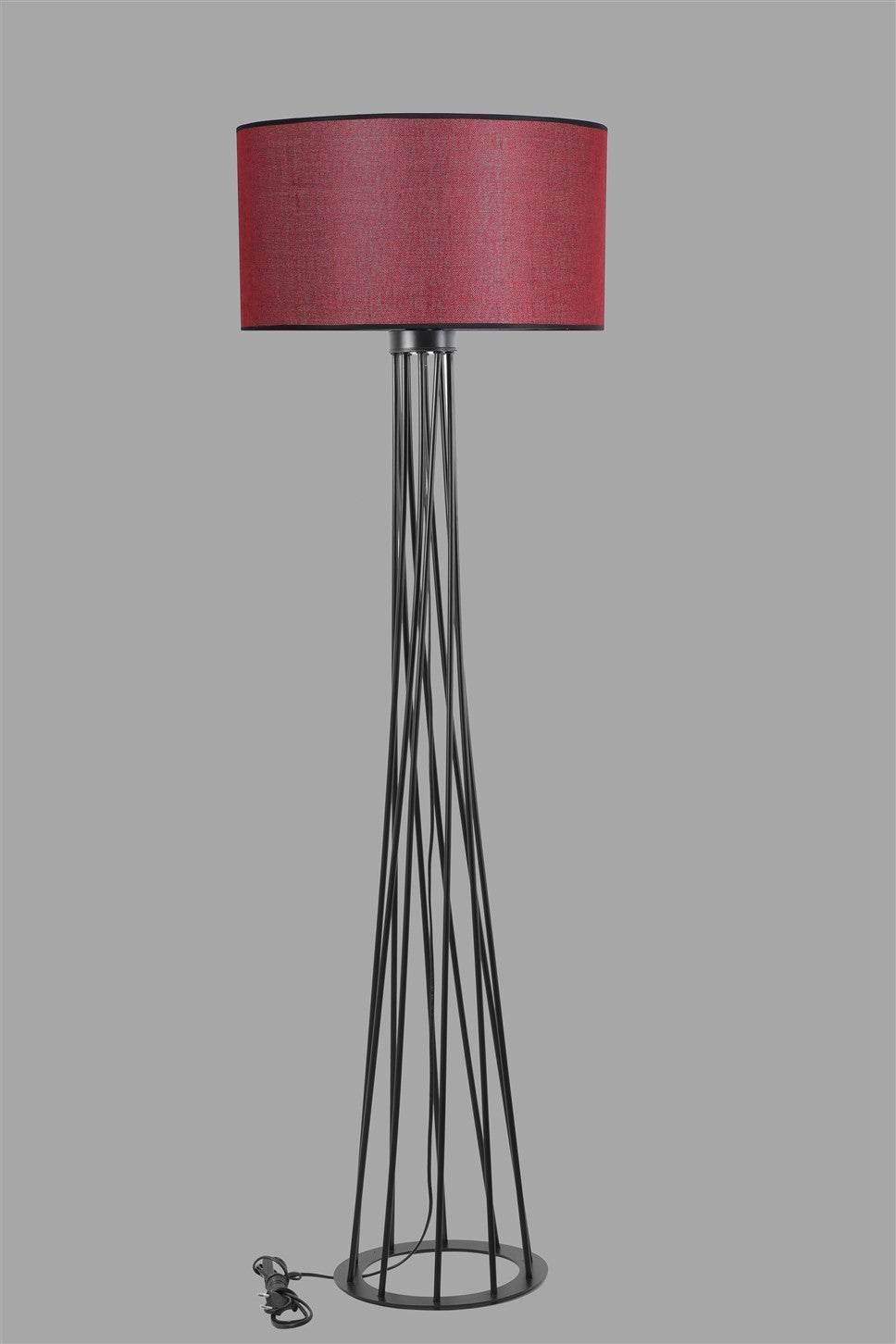 Candeeiro de Pé – 160 cm – Vermelho Clarete – Metal