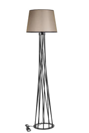 Candeeiro de Pé – 160 cm – Bege e Preto – Metal