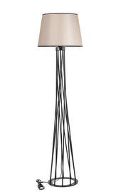 Candeeiro de Pé – 160 cm – Bege e Preto – Metal