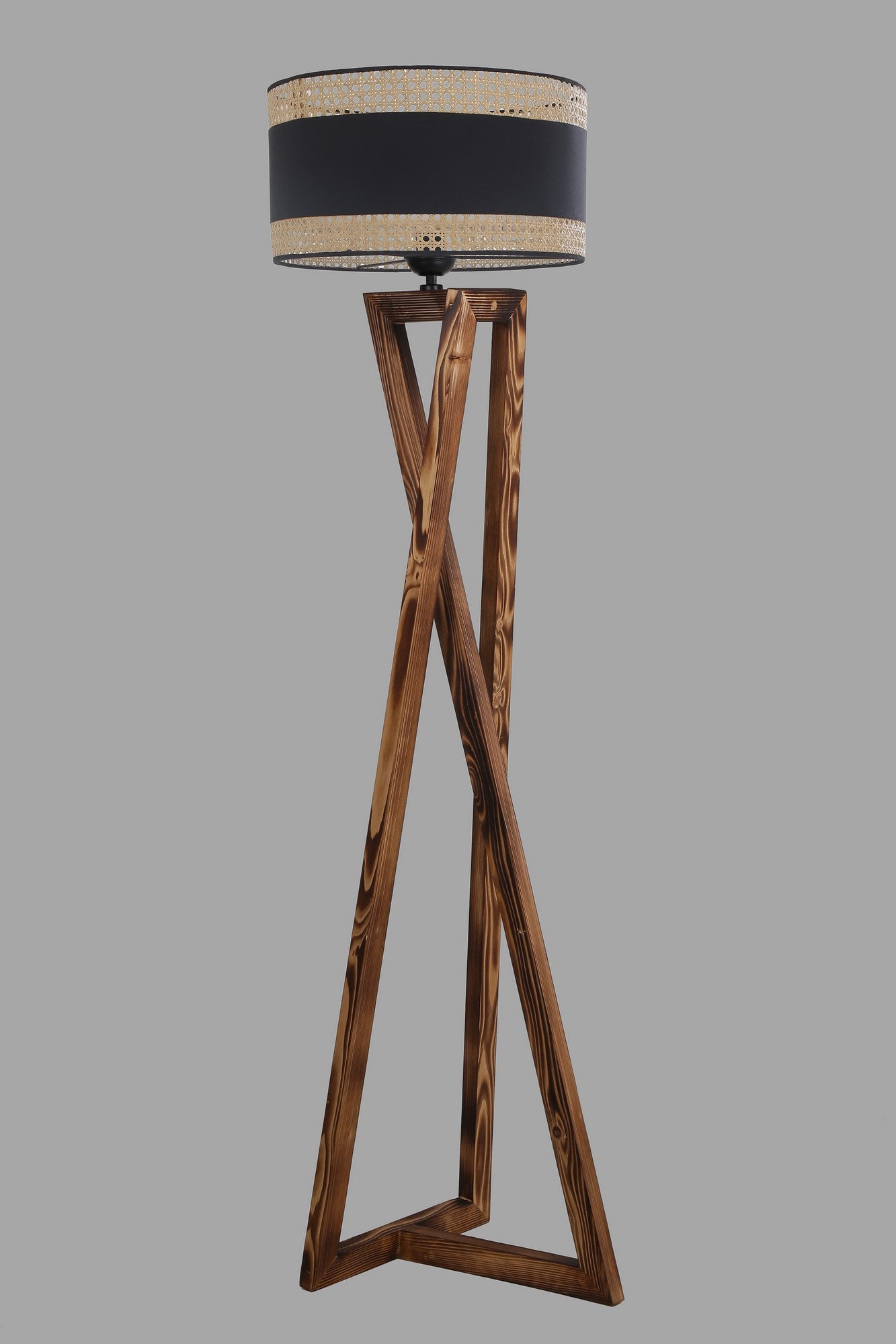 Candeeiro de Pé – 150 cm – Cobre – Madeira