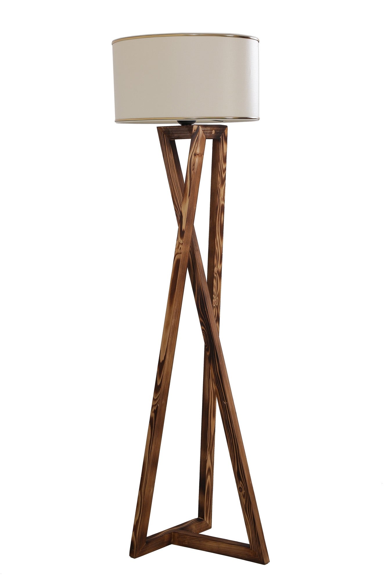 Candeeiro de Pé – 150 cm – Cobre – Madeira