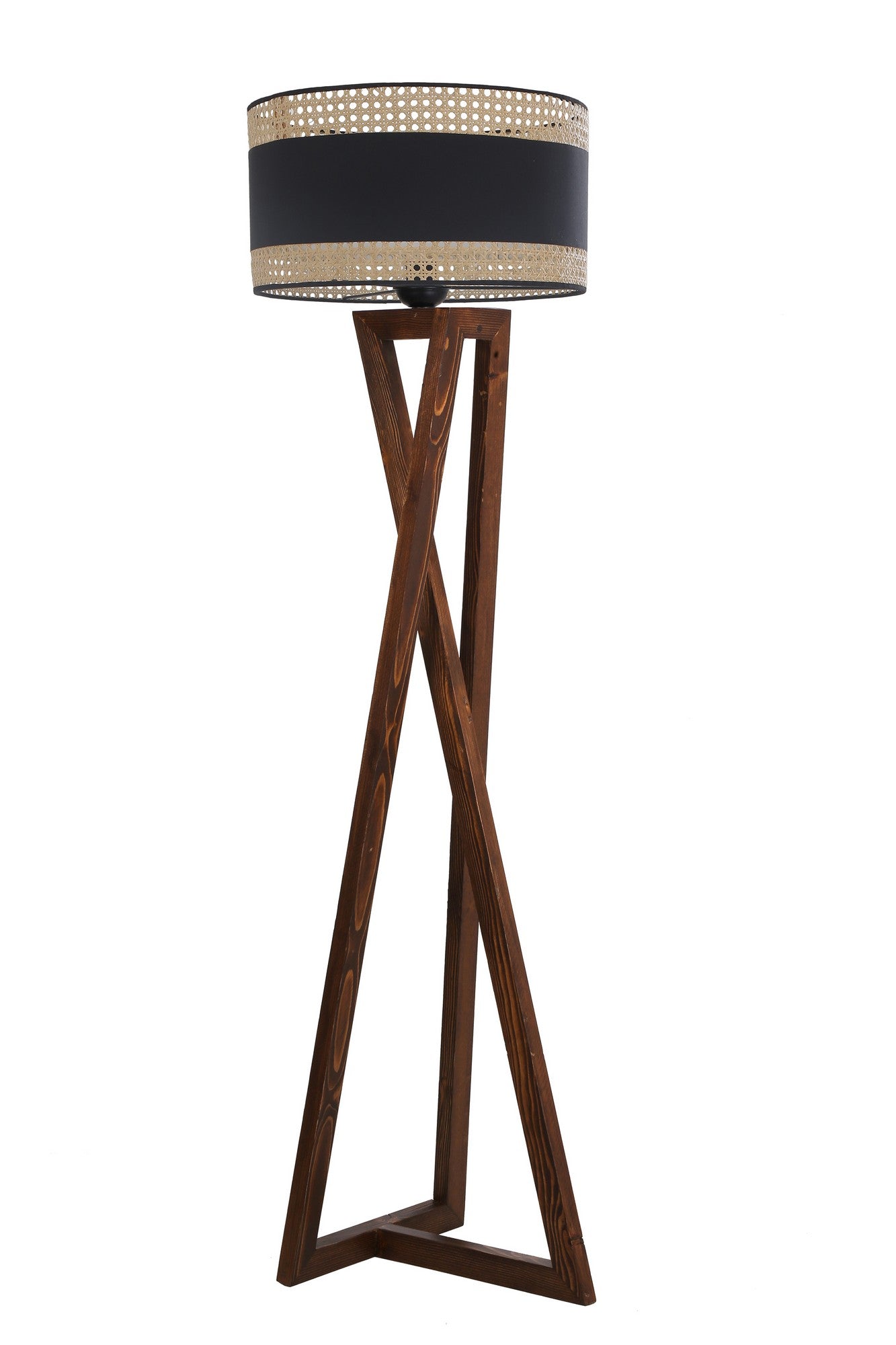 Candeeiro de Pé – 150 cm – Cor noz – Madeira