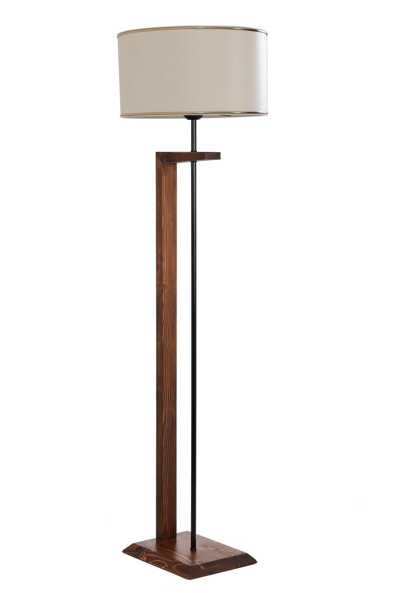Candeeiro de Pé de Madeira – 165 cm – Nogueira