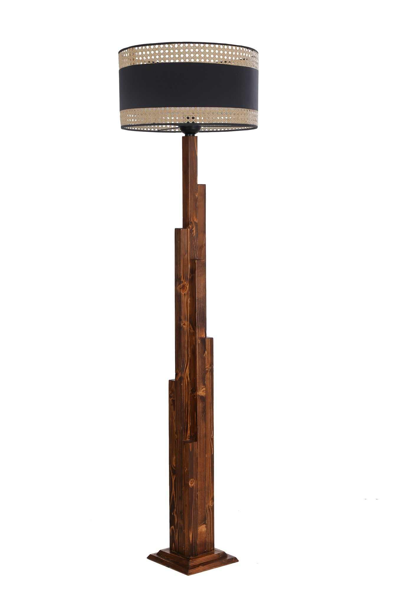 Candeeiro de Pé de Madeira – 165 cm – Nogueira