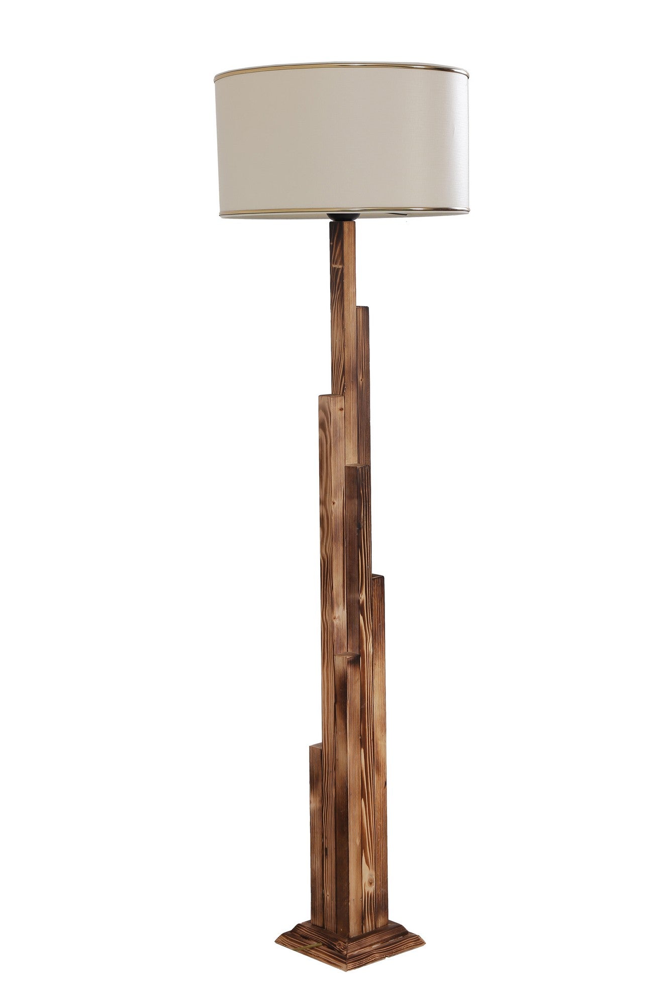 Candeeiro de Pé – 165 cm – Cobre – Madeira