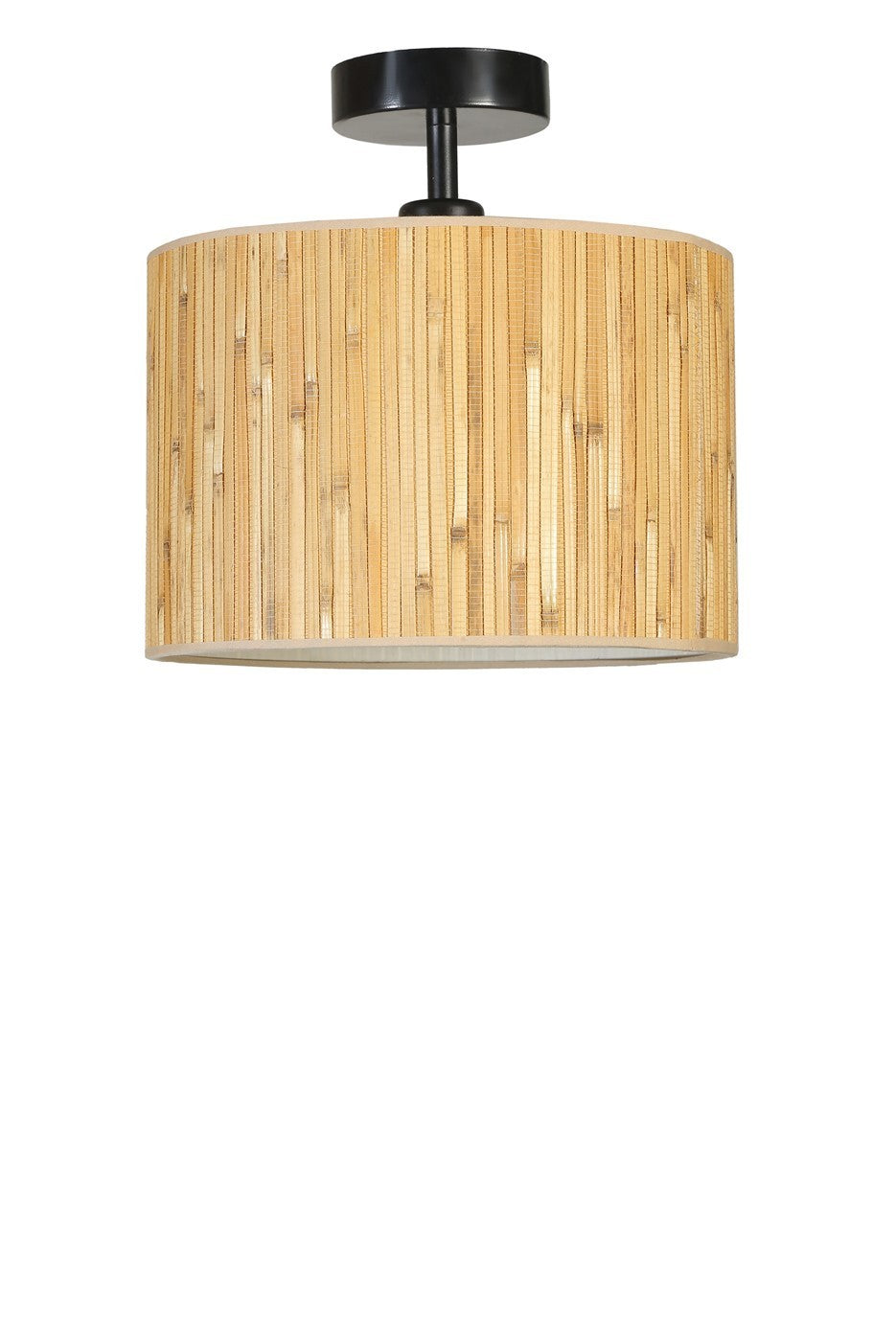 Candeeiro de Teto – 30 cm – Preto – Bambu e Metal