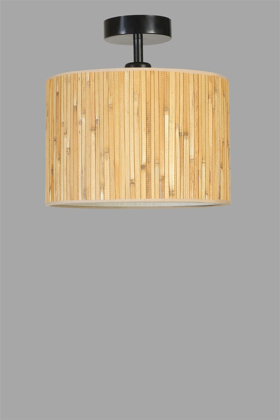 Candeeiro de Teto – 30 cm – Preto – Bambu e Metal