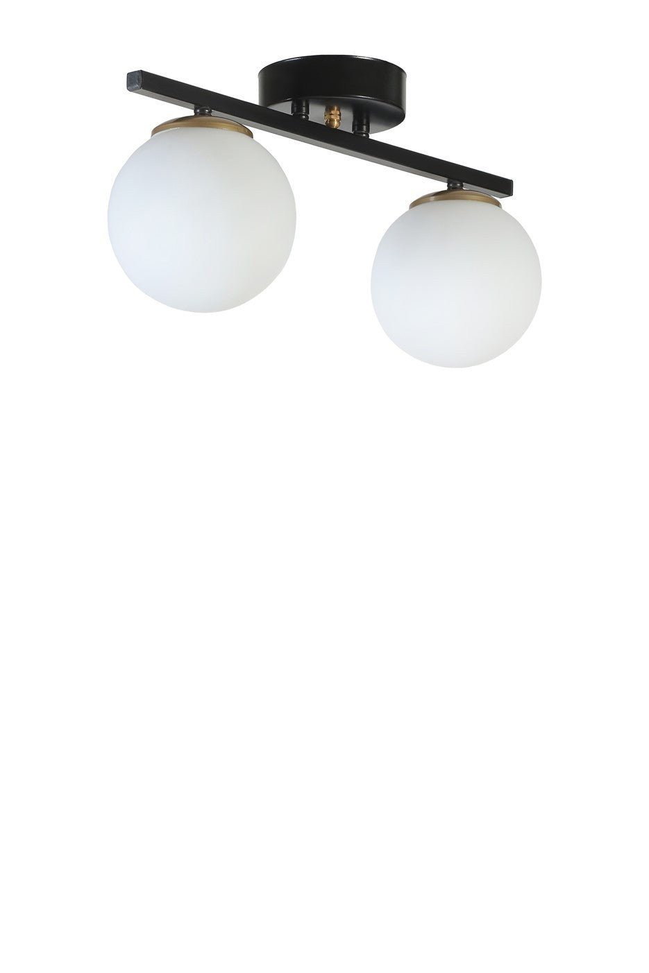 Candeeiro de Teto – 15 cm diâmetro – Preto e Branco – Metálico