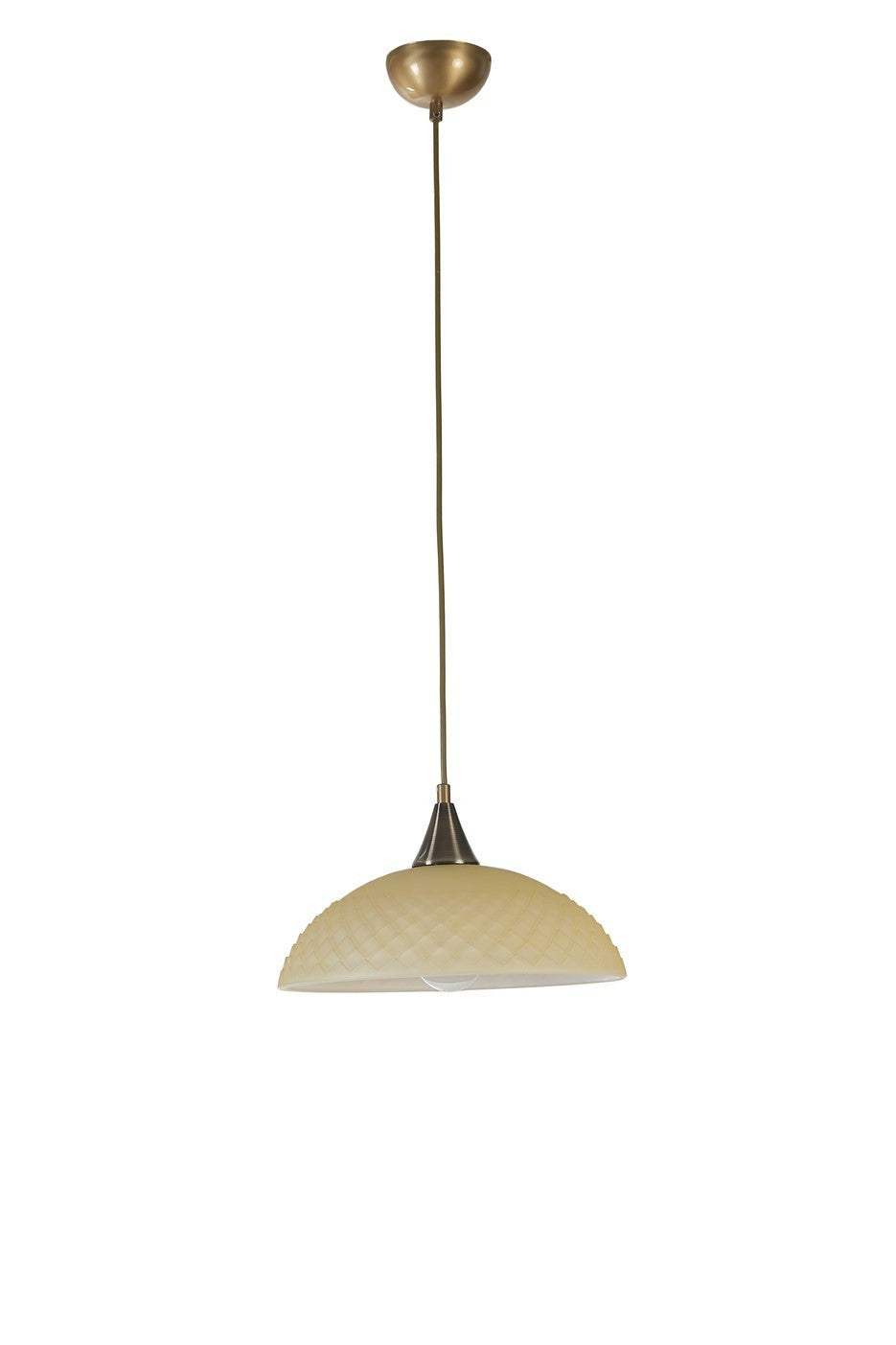 Candeeiro de Teto – 30 cm – Dourado – Metal e Vidro