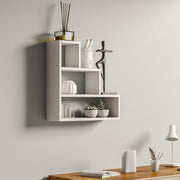 Prateleira de Parede Escandinava, Branca, 62 x 62 x 18 cm | Painel de Partículas 100% Revestido com Melamina, 18 mm de Espessura | Solução de Armazenamento Elegante e Funcional para Qualquer Cômodo