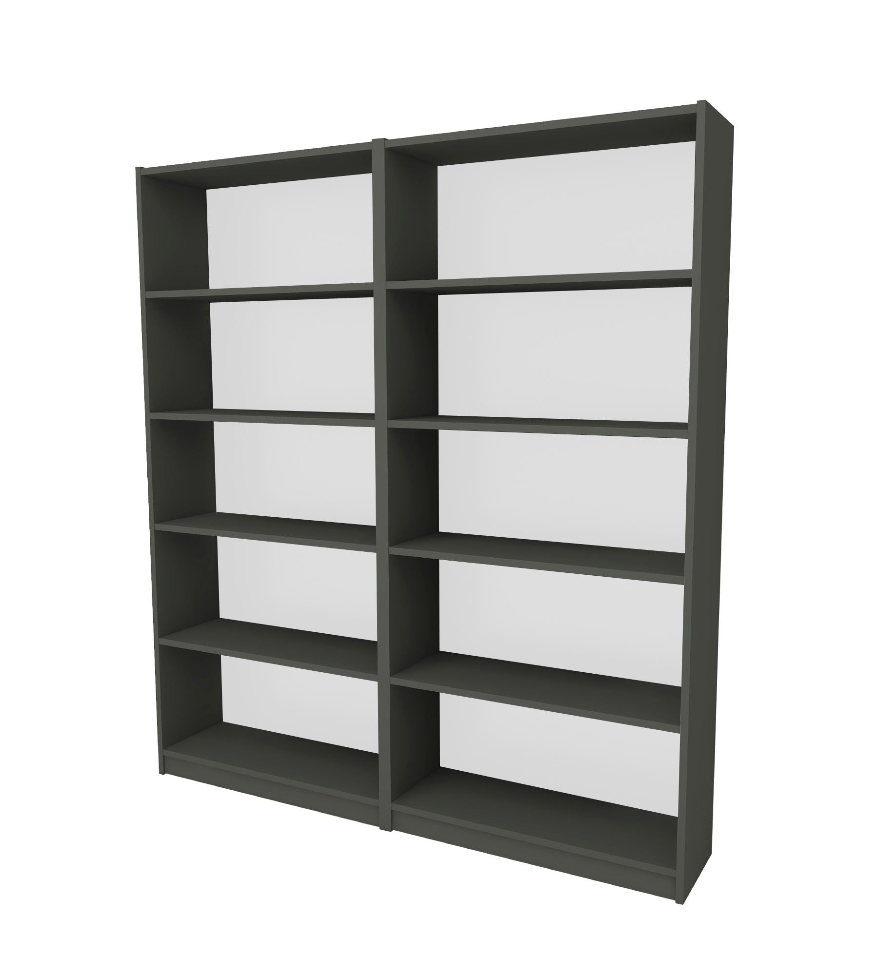 Estante elegante cinza escuro, 160 x 180 x 28 cm | Painel de partículas 100% revestido de melamina, 18 mm de espessura | Montável na parede, perfeita para decoração moderna