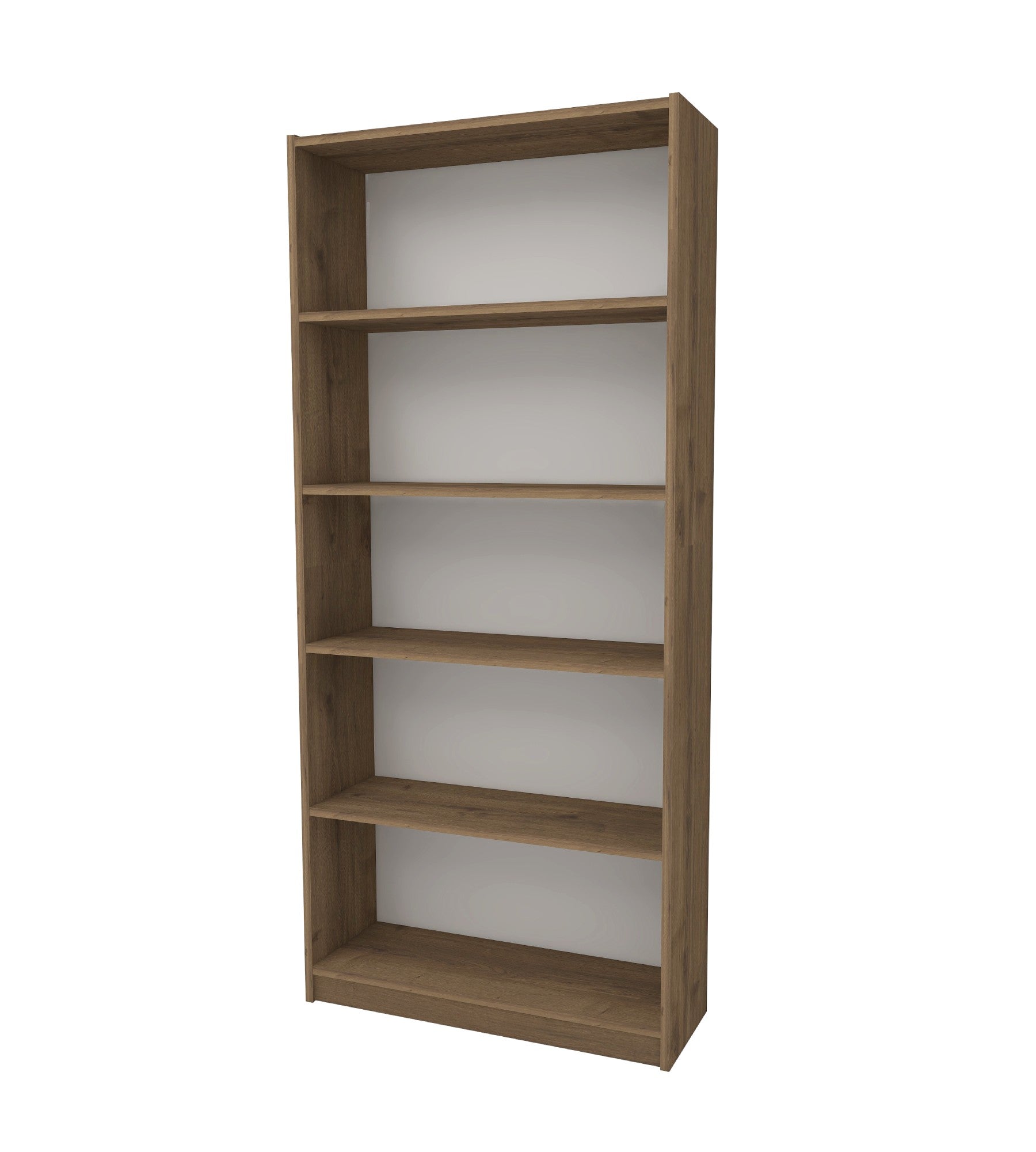 Estante de parede elegante, cor Hitit, 80 x 180 x 28 cm | Painel de partículas 100% revestido de melamina, 18 mm de espessura | Perfeito para decoração moderna