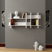 Prateleira de parede moderna – 150 cm x 70 cm x 22 cm – branca – painel de partículas