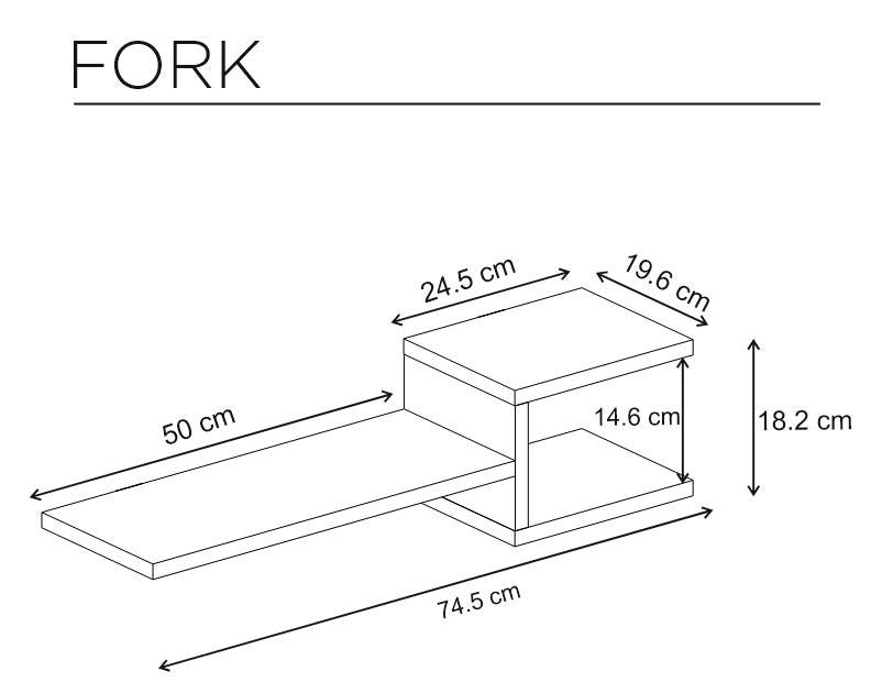 Prateleira de Parede – 74,5 x 18,2 x 19,6 cm – Branca – MDF