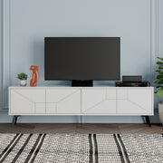 Móvel de TV – 180 cm – Branco – Aglomerado revestido em melamina