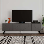 Móvel de TV – 180 x 50 x 29,6 cm – Antracite – Painel de partículas revestido de melamina