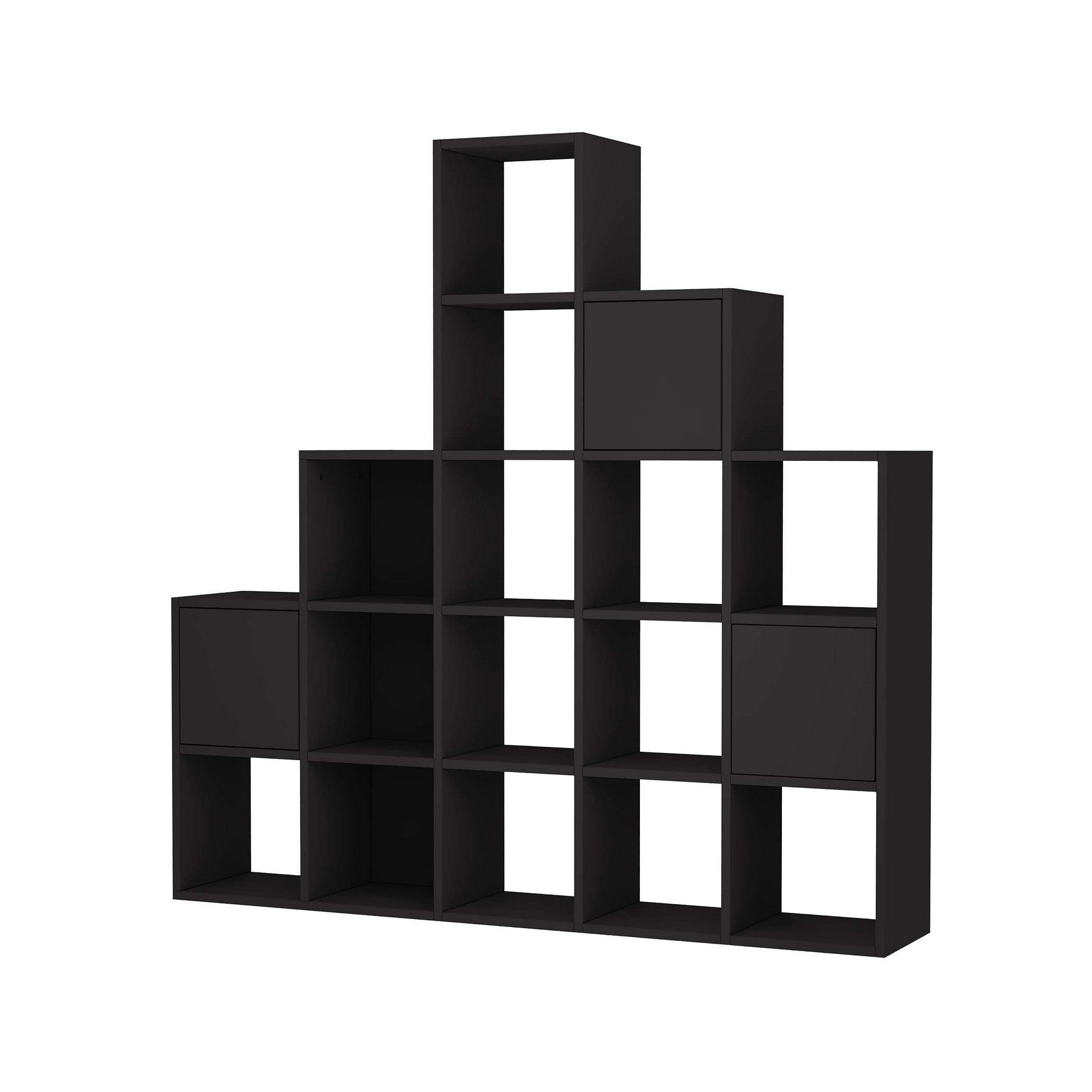 Estante – 150,8 x 150,8 x 28 cm – preta – melamina