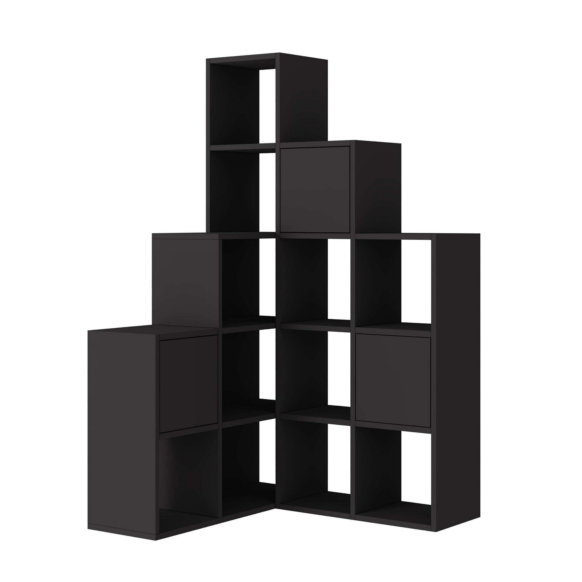 Estante – 150,8 x 150,8 x 28 cm – preta – melamina