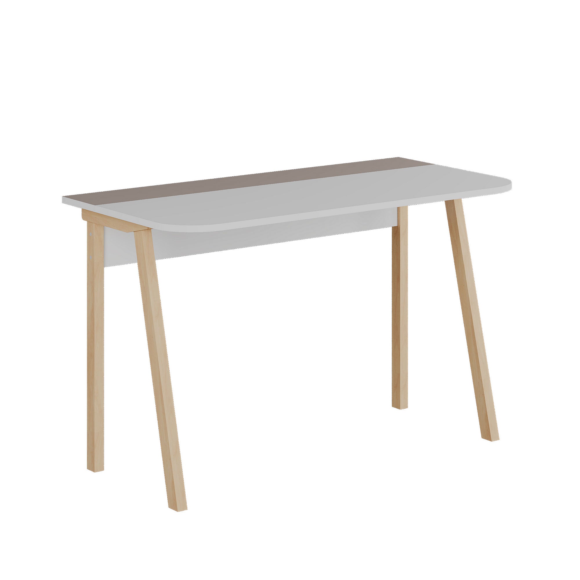 Secretária de Estudo Moderna – 120 x 75 x 60 cm – Mocha Claro e Branco – Painel de Partículas revestido a Melamina