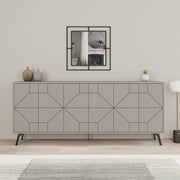 Aparador Moderno – 184 x 77,4 x 35 cm – Mocha Claro – Painel de partículas revestido em melamina
