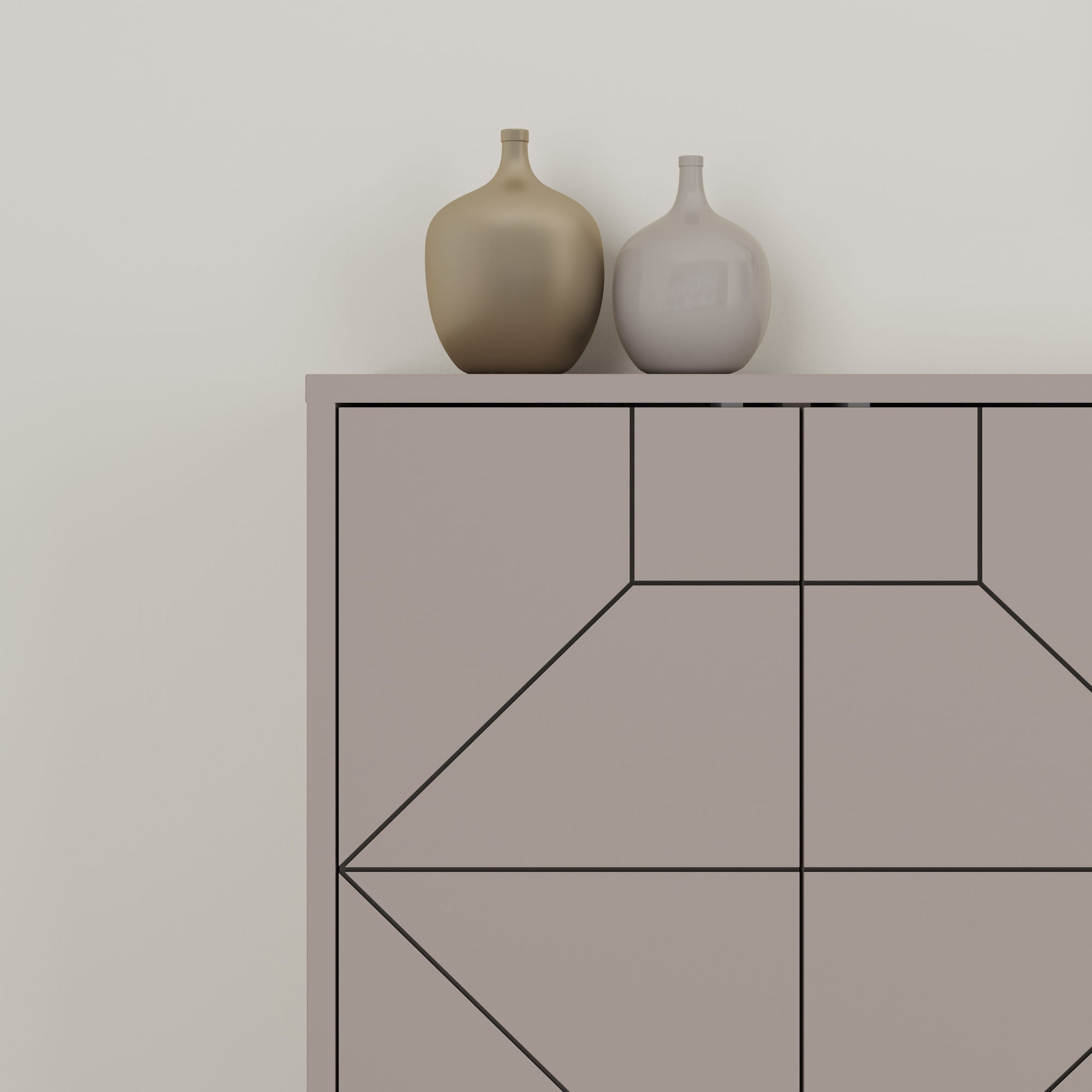 Aparador Moderno – 184 x 77,4 x 35 cm – Mocha Claro – Painel de partículas revestido em melamina