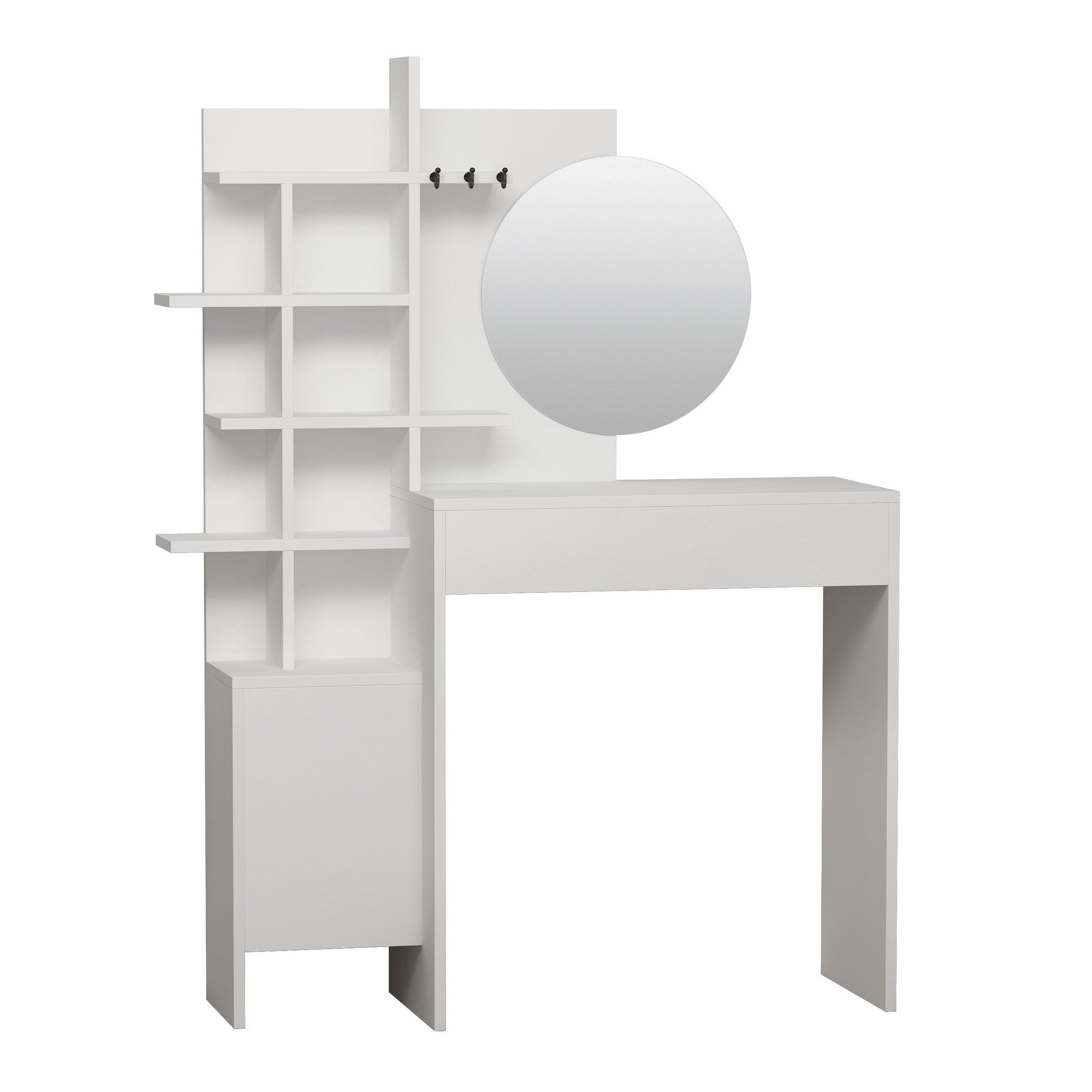 Toucador Moderno com espelho – 105 x 151 x 35 cm – Branco – 100% revestido em melamina