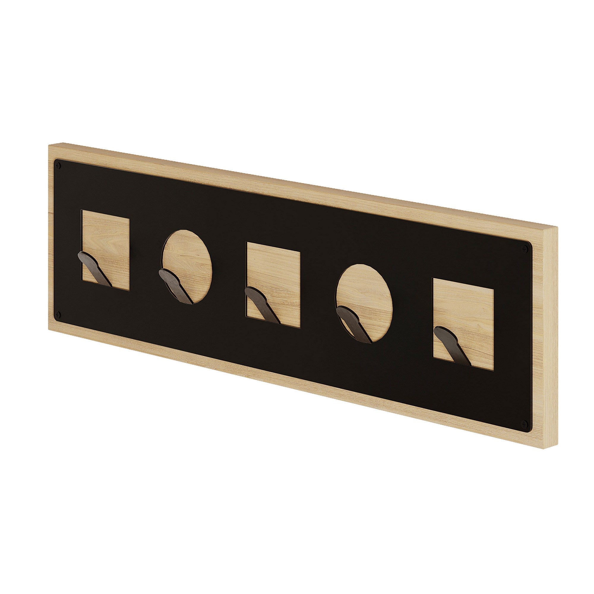 Cabide de carvalho – 54,2 cm x 16 cm x 2 cm – melamina e metal
