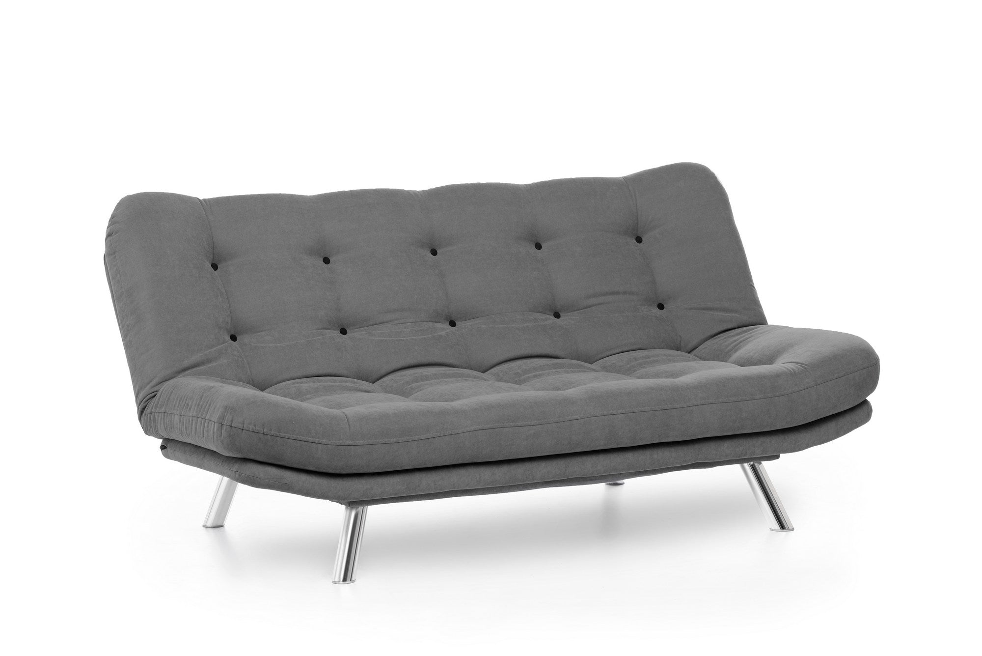 Sofá-Cama de Metal – 200 cm x 130 cm – Cinzento
