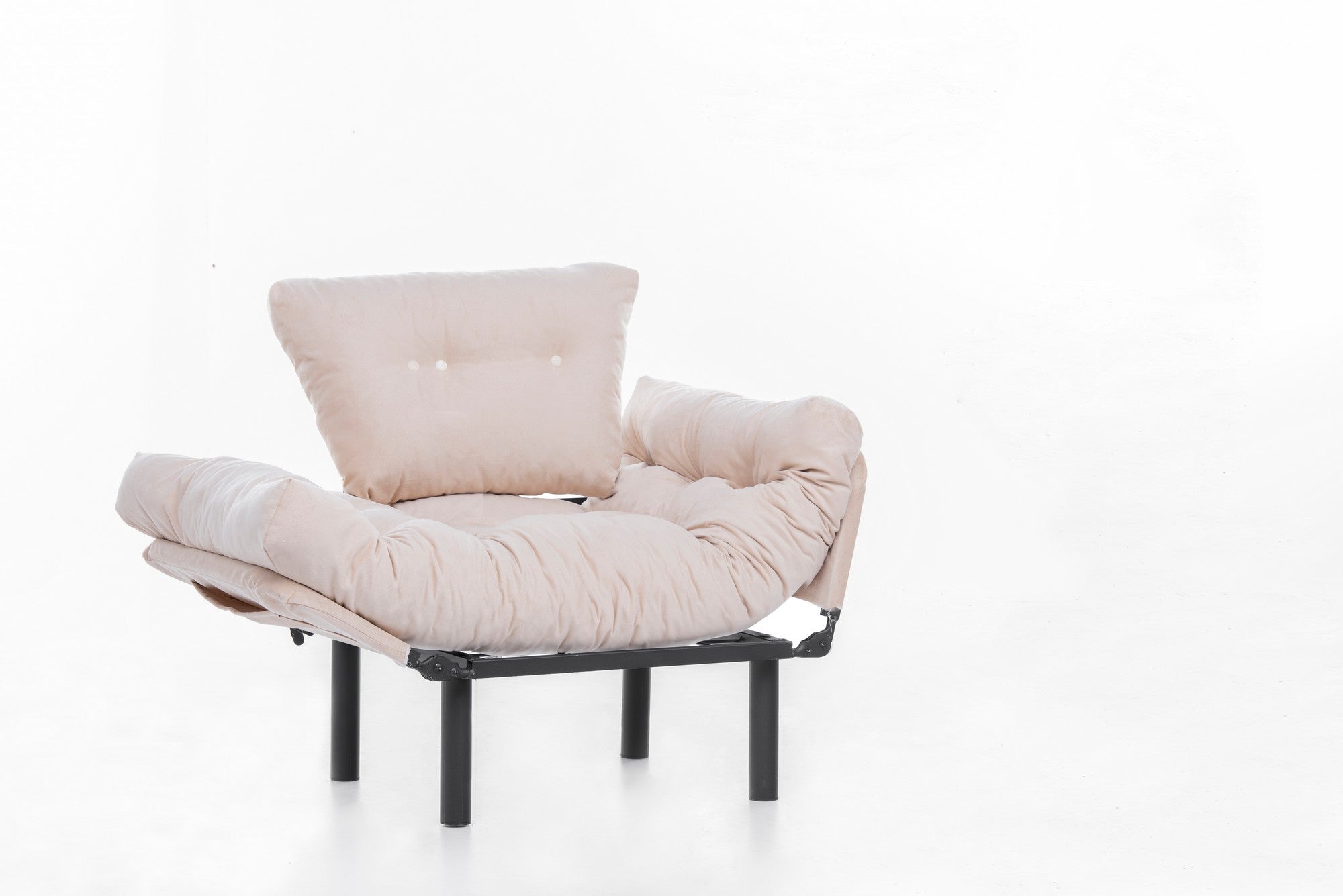 Poltrona moderna – 95 x 85 x 70 cm – Creme – Poliéster