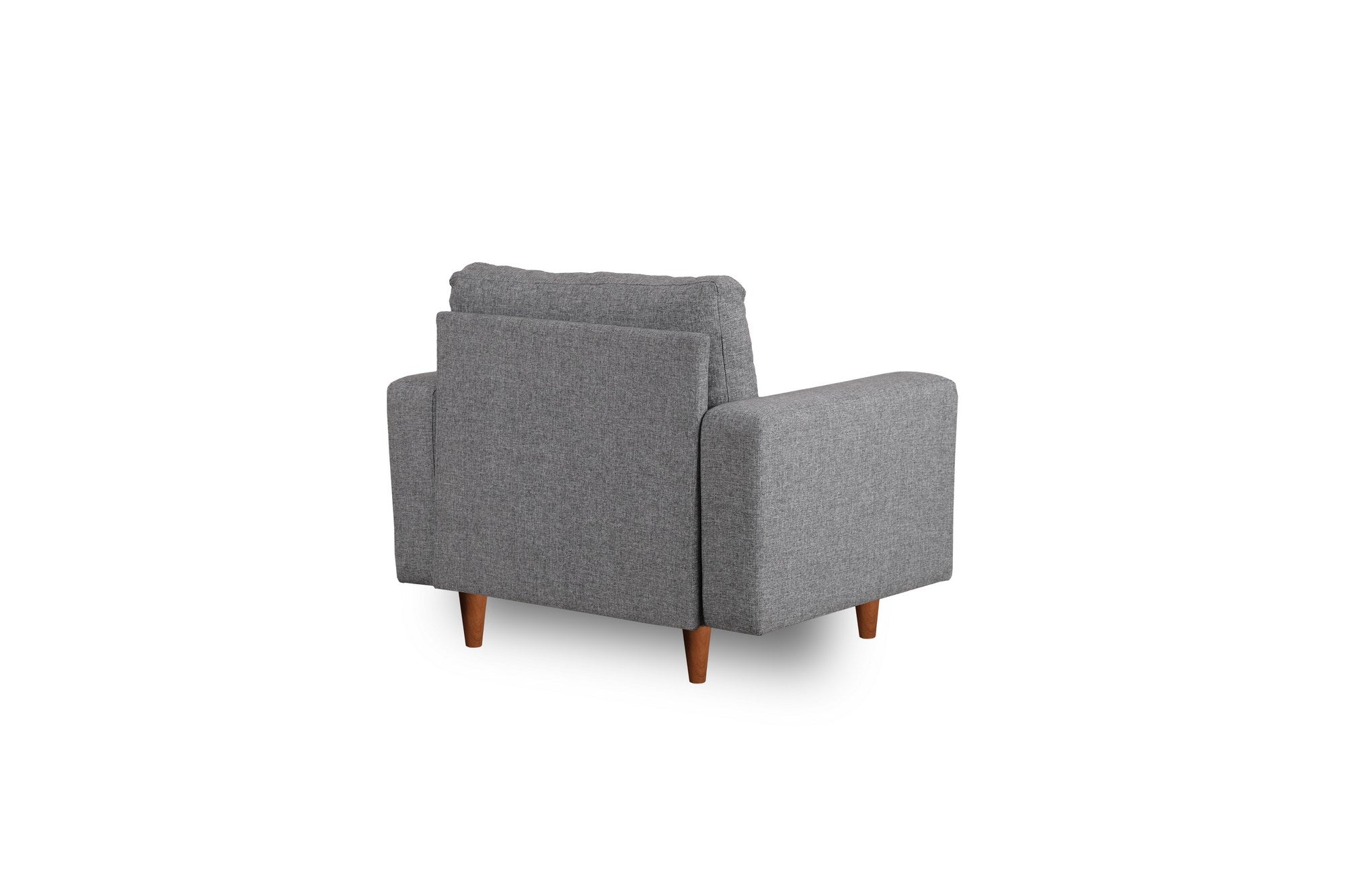 Poltrona de Asa Elegante, Cinza Claro, 105 cm de Largura | Estrutura 100% Metal, Tecido 100% Poliéster | Espuma de Alto DNS e Almofada de Fibra de Silicone | Perfeita para Espaços Modernos