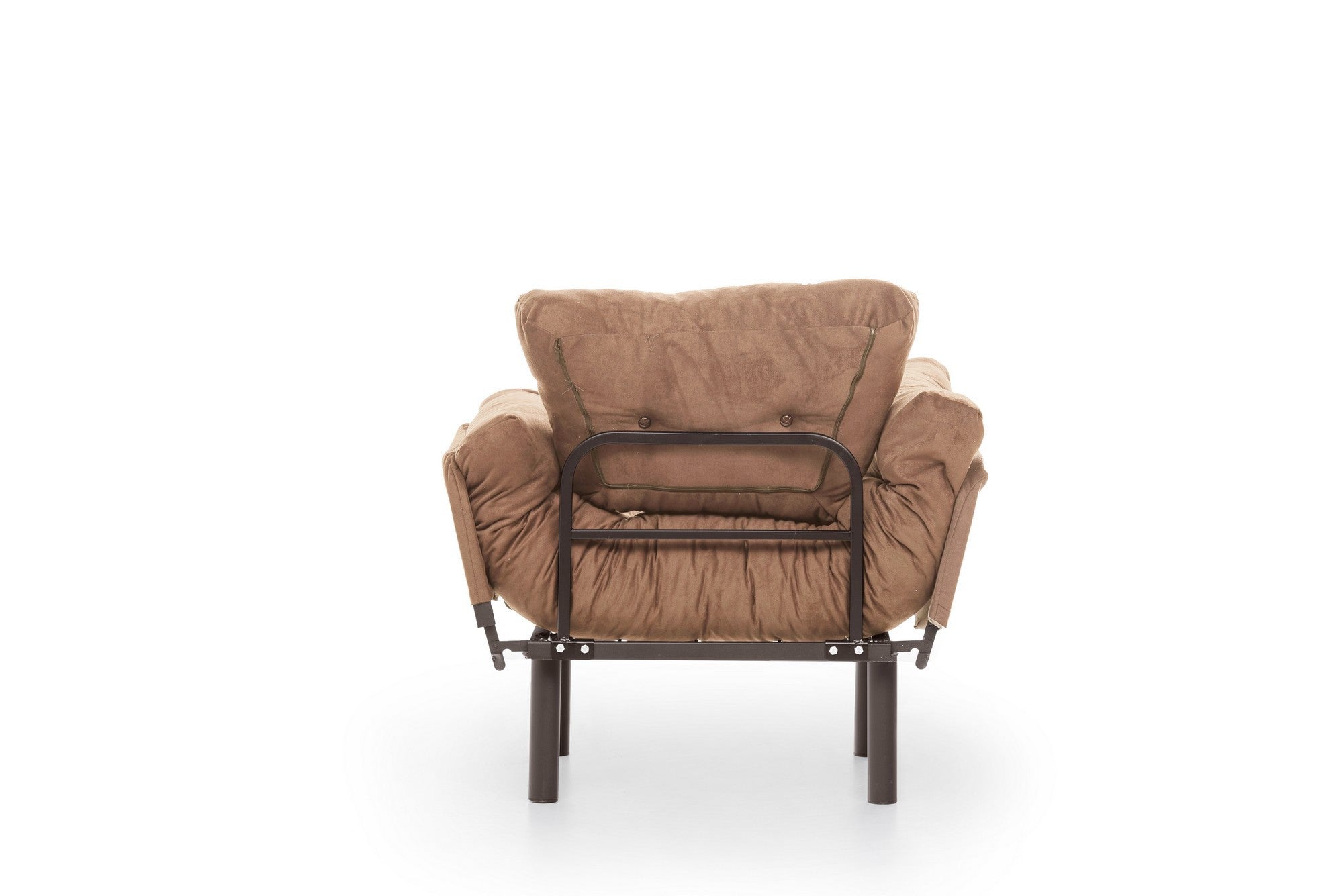 Poltrona – 95 x 85 x 70 cm – Castanho Claro – Metal e Poliéster
