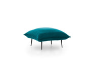 Toalha elegante em verde petróleo, 75 x 75 x 40 cm | Estrutura 100% metal, tecido de poliéster macio, espuma de alto DNS | Perfeito para decoração tradicional e industrial