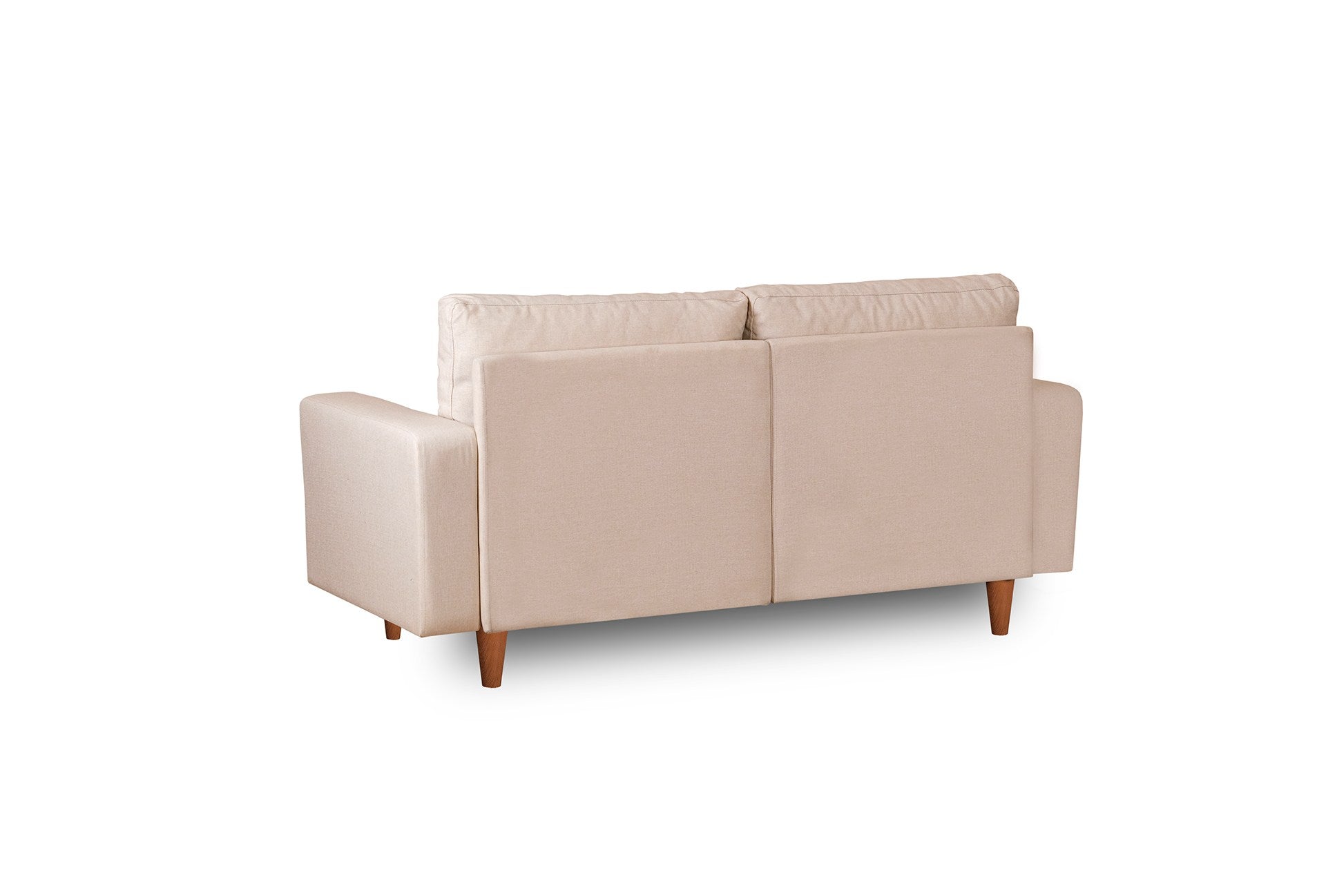 Sofá elegante de 2 lugares, cor creme, 180 cm de largura | Estrutura 100% metálica, tecido 100% poliéster | Almofadas de espuma de alto DNS e fibra de silicone | Perfeito para salas de estar modernas