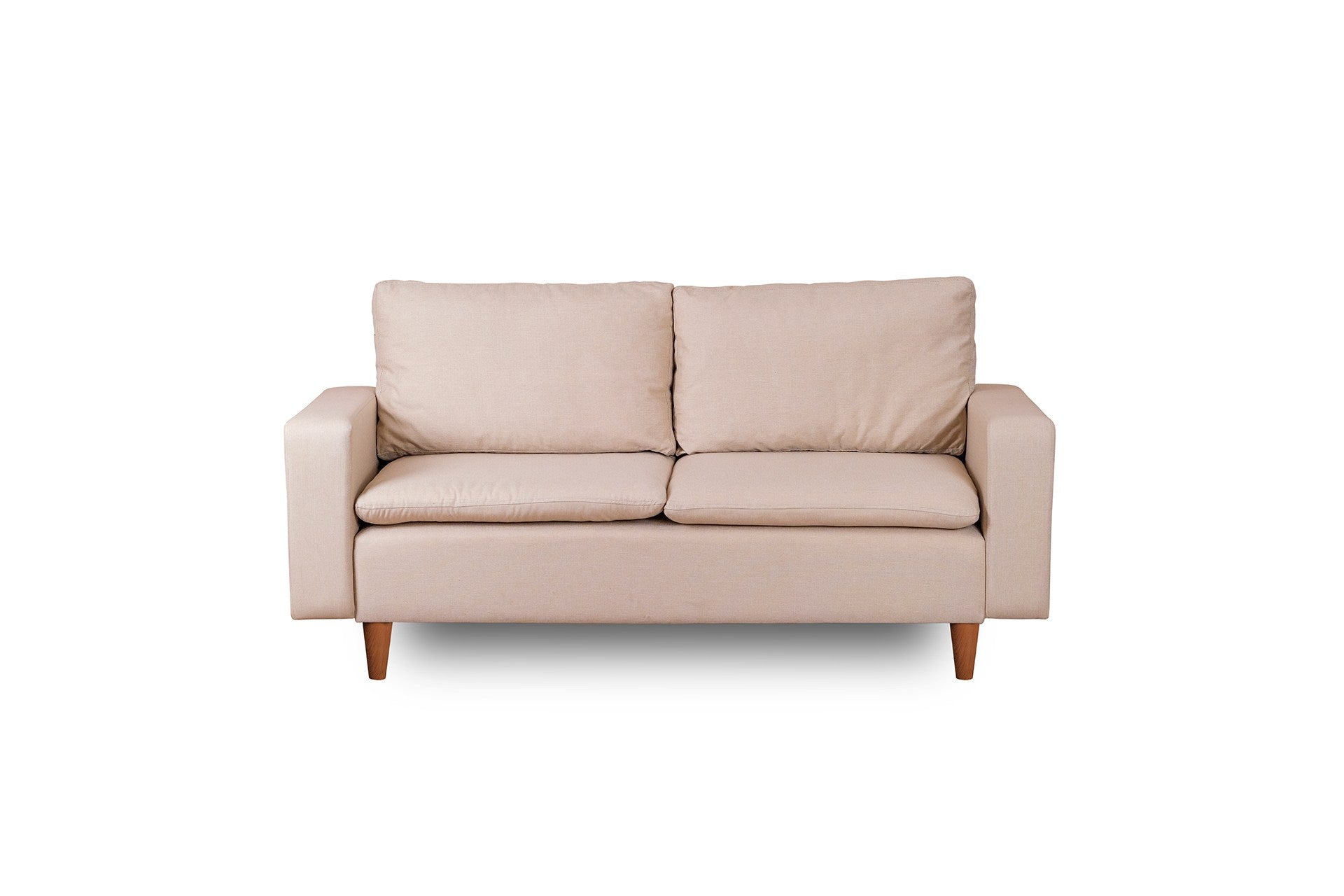 Sofá elegante de 2 lugares, cor creme, 180 cm de largura | Estrutura 100% metálica, tecido 100% poliéster | Almofadas de espuma de alto DNS e fibra de silicone | Perfeito para salas de estar modernas
